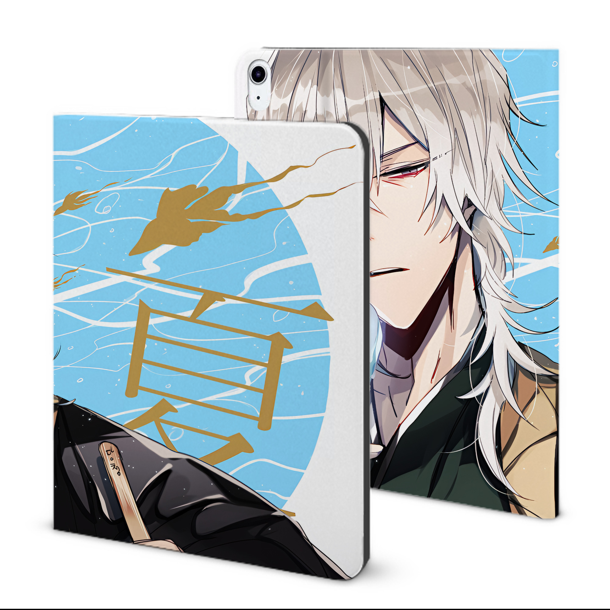 （画像用） 文豪ストレイドッグス Bungo Stray Dogs IPad ケース ブック型 PUレザー TPU 耐衝撃 軽量 薄型 ペン収納なし 全面保護 IPad 各モデル対応